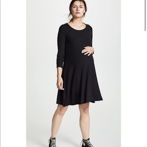 Ingrid & Isabel ribbed swing trapeze dress long sleeved sz S